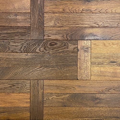 Parkettgolv Ek Holländskt Mönster Carbonized