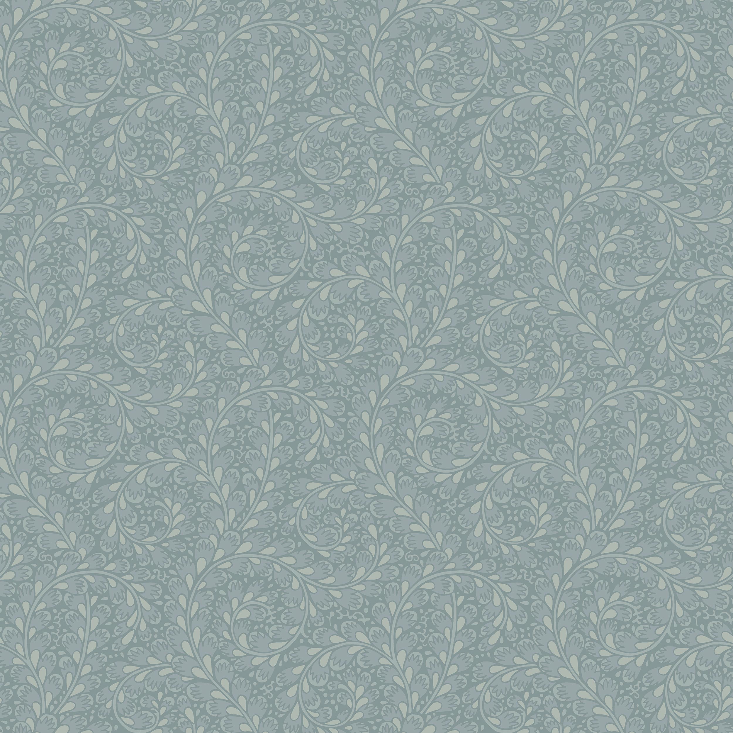 Wild Ferns, tapet i blått