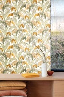 Botanic topiara, tapet i brun