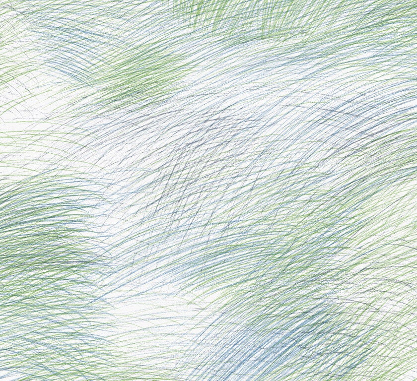 Marimekko Lepo, grön och blå tapet