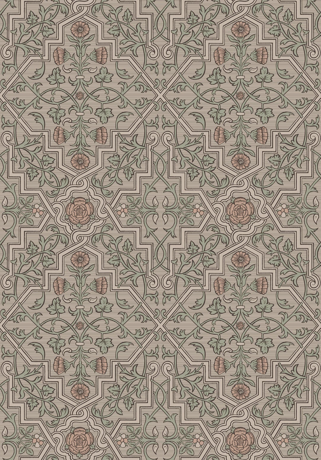 Rosenvinge, beige/grön