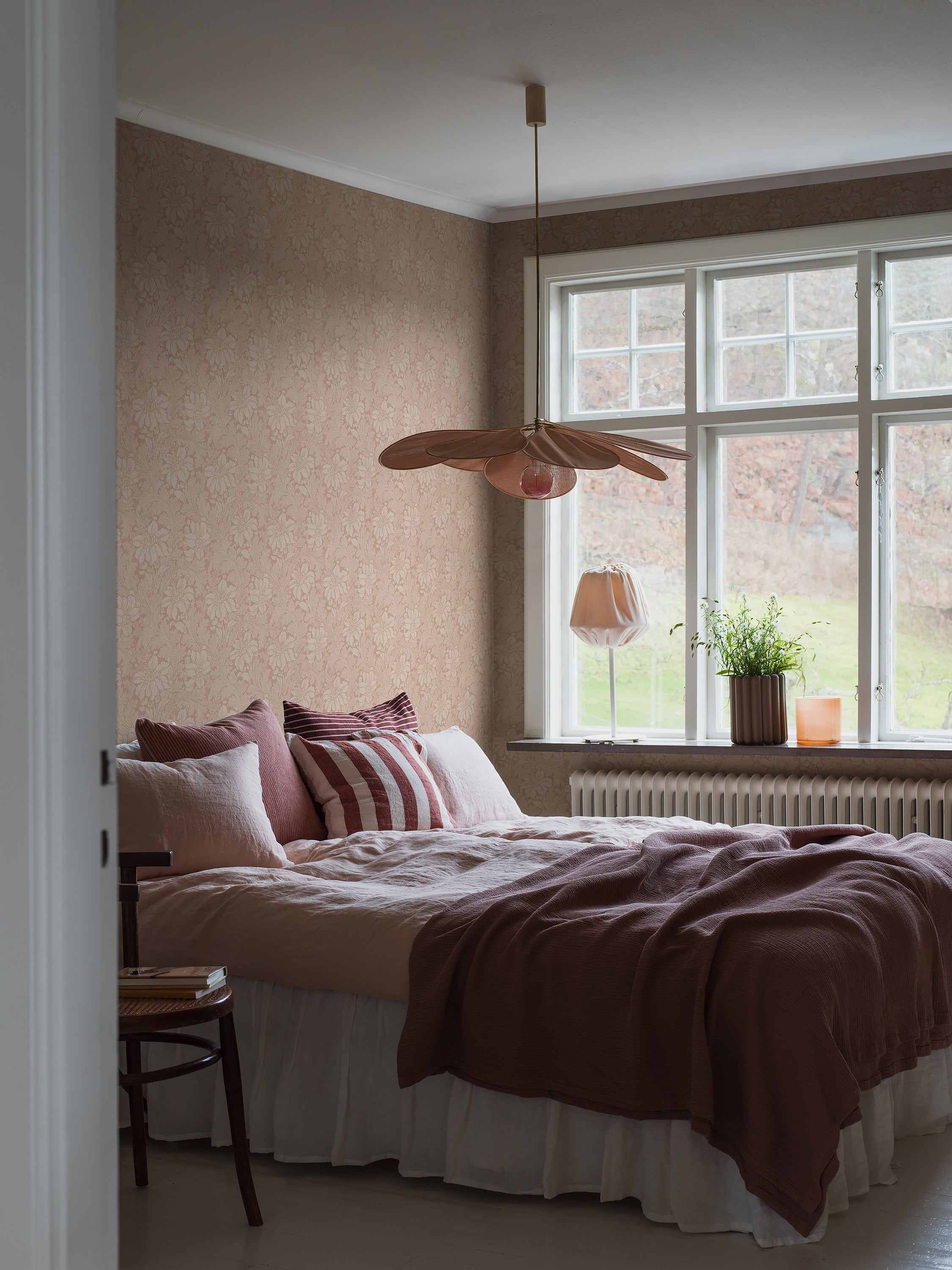 Acanthus storblommig, beige/dovt rosa
