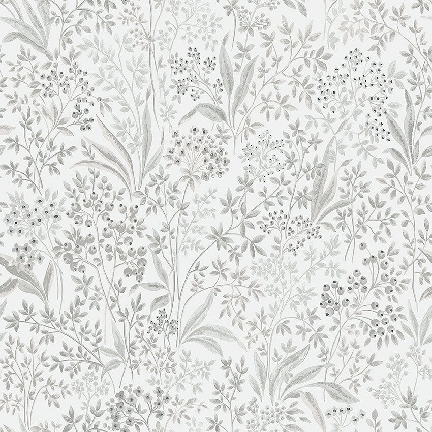 Nocturne slingrande bladverk,  ljusgrå