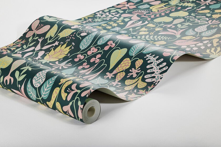 Stig Lindberg Herbarium, blommig mörk