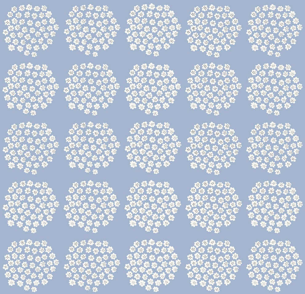 Marimekko Puketti, ljusblå tapet
