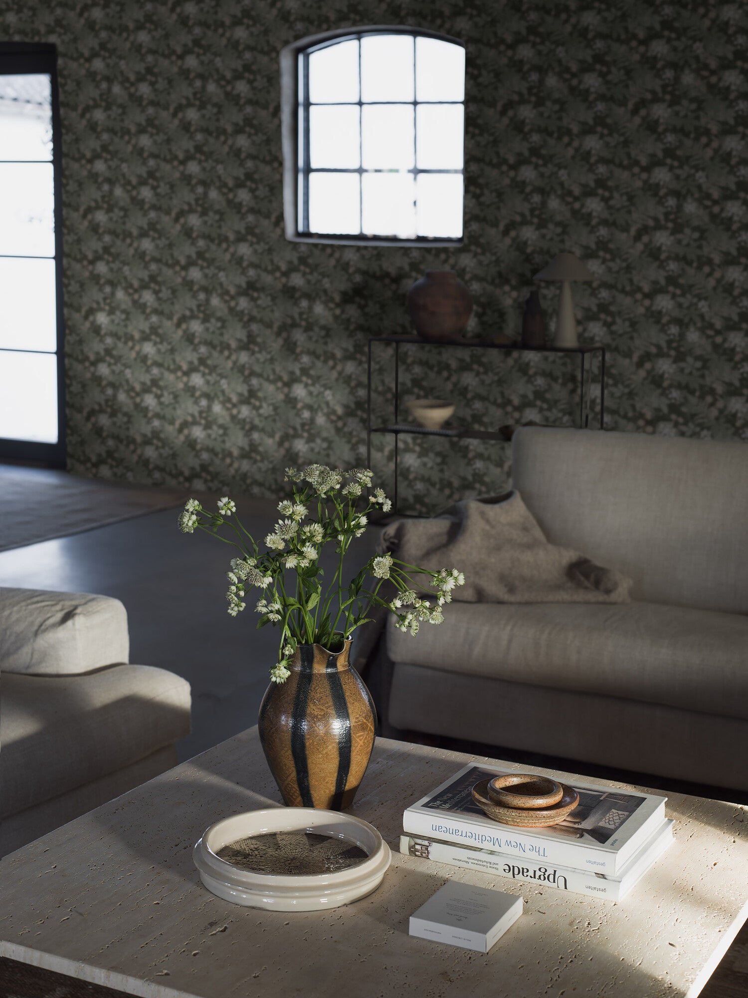 Lindskog, tapet i grön