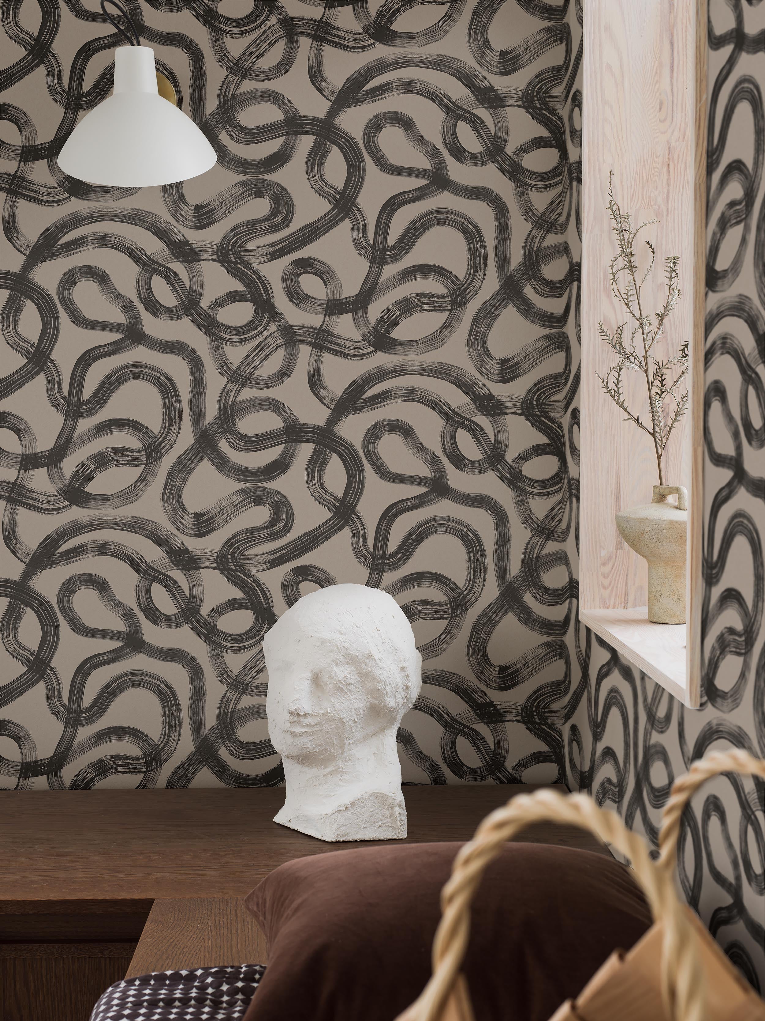 Curve, mörk beige