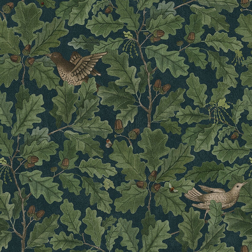 In the Oak, grön och blå tapet