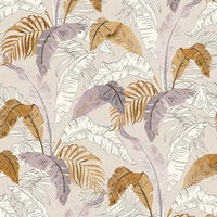 Botanic ginger, tapet i ljusgrå