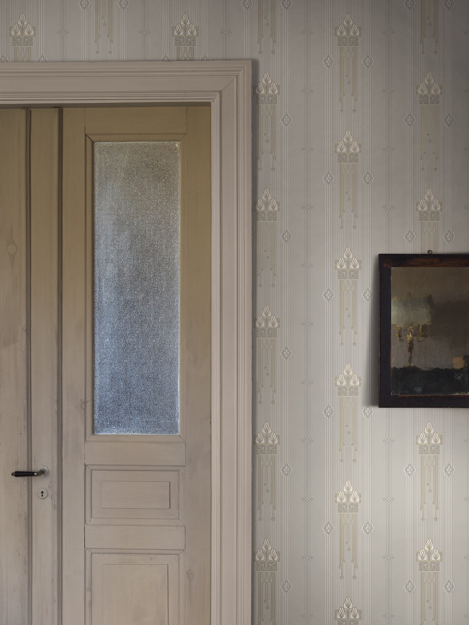 Villastan, grå tapet