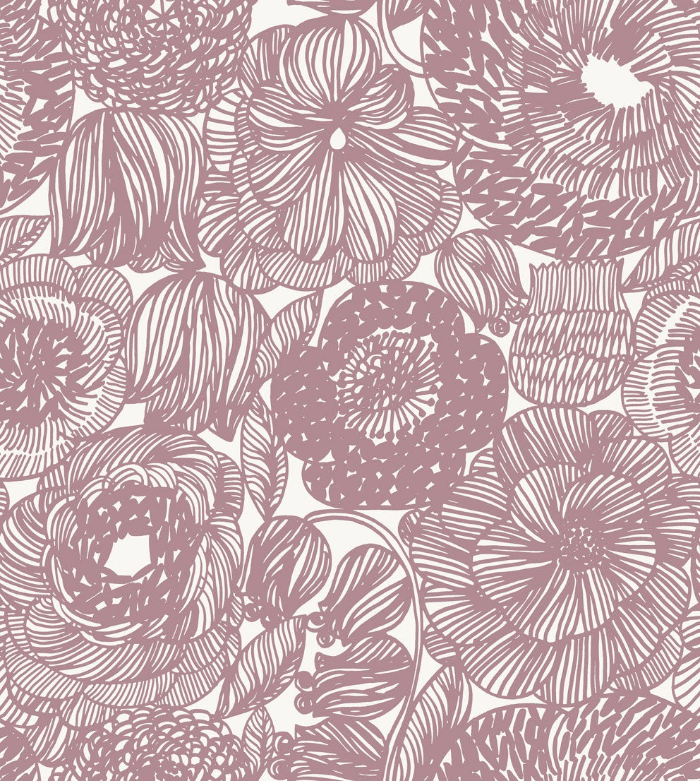 Marimekko Kurjenpolvi, rosa tapet