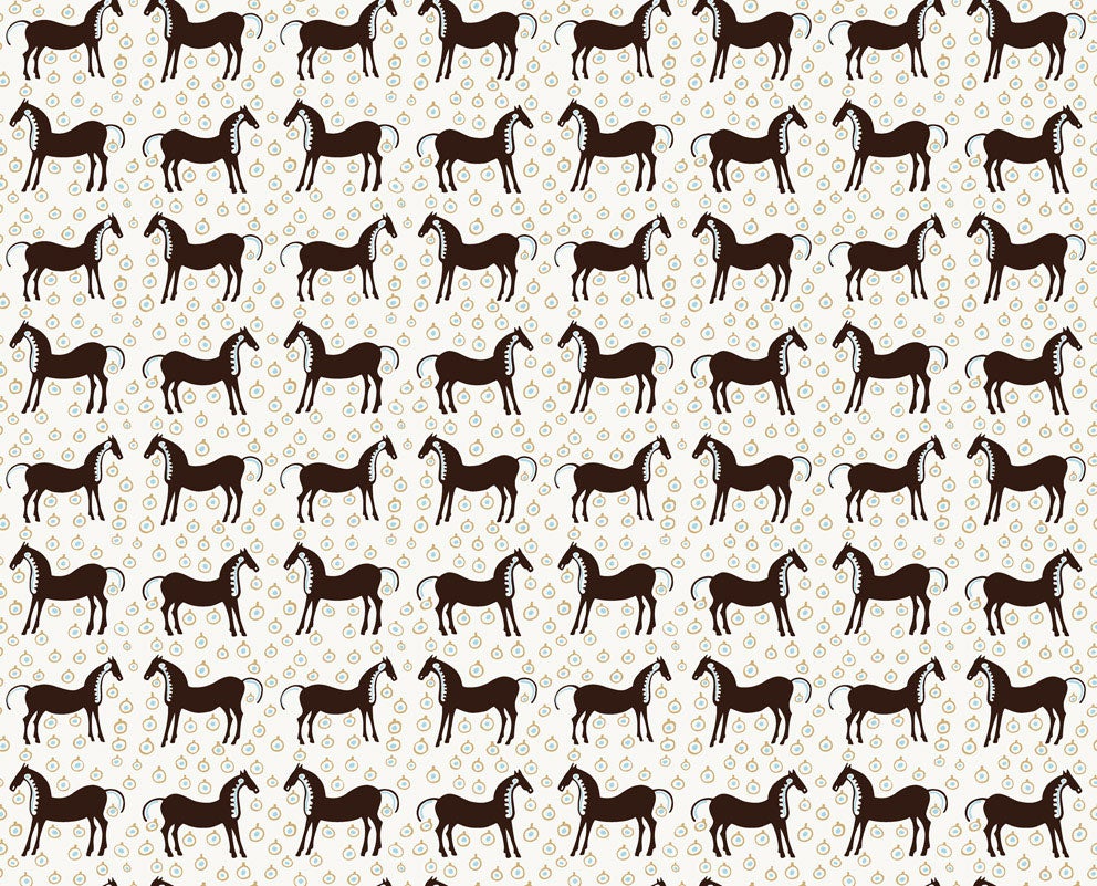Marimekko Musta Tamma, vit tapet