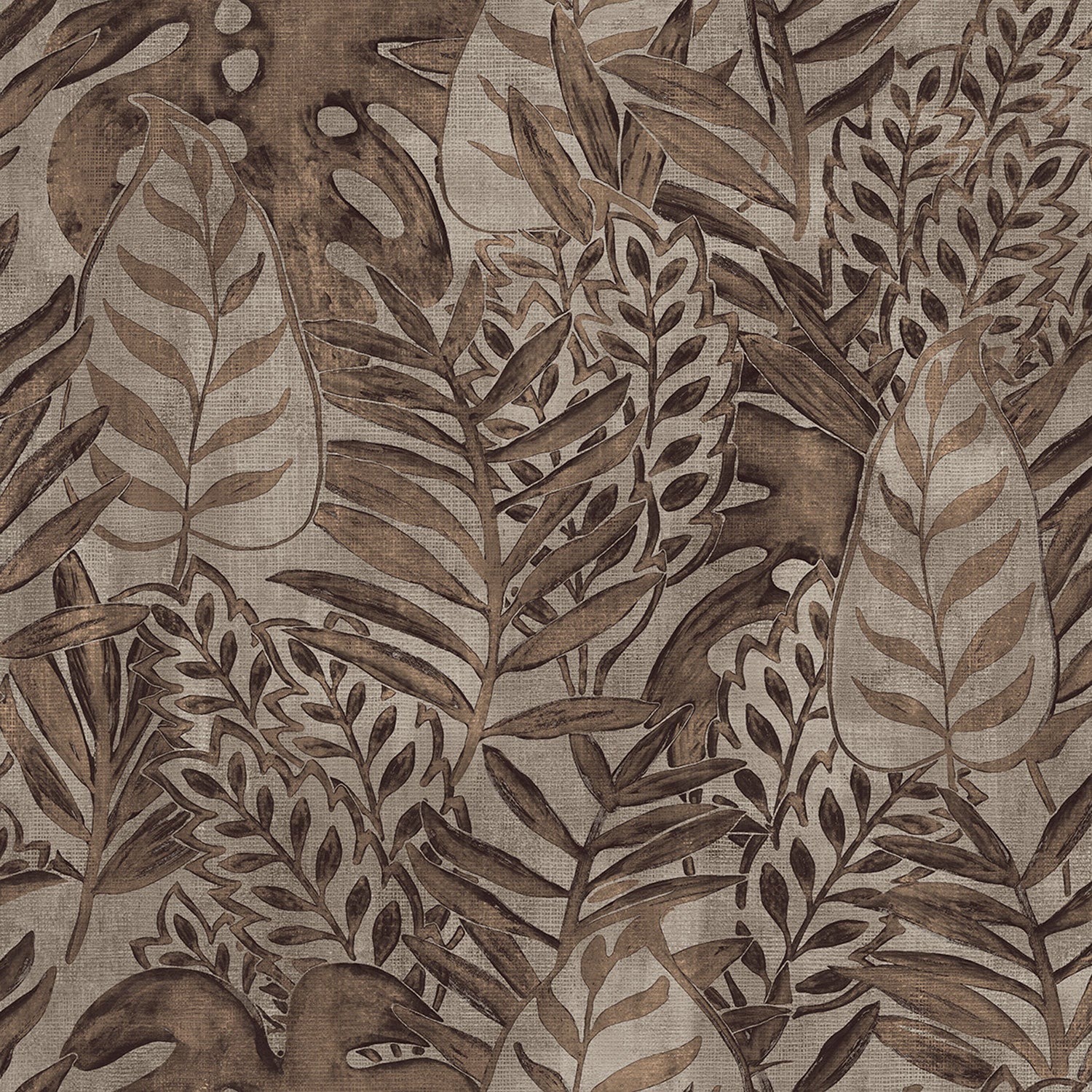 Tropical Allover, brun tapet