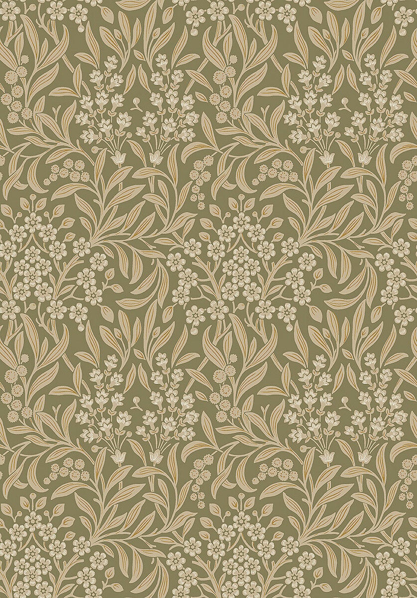 Kryddhyllan, grön tapet