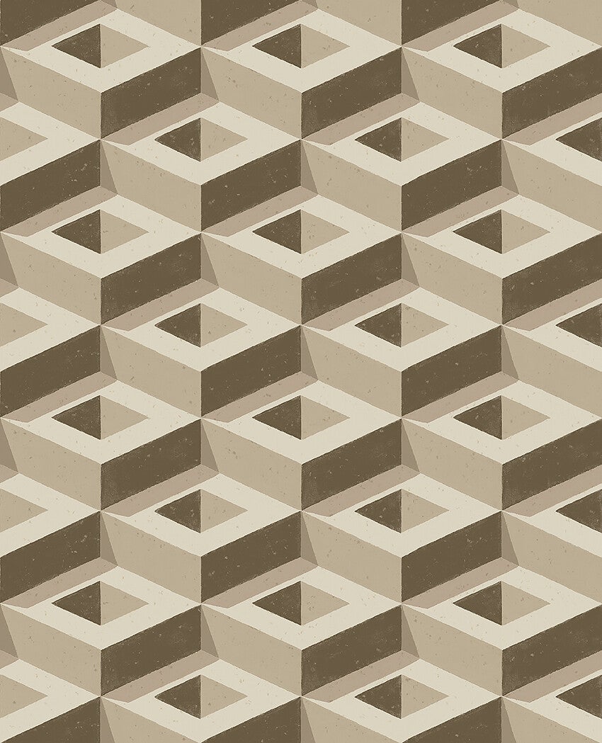 Boxes 3D mönster i beige toner