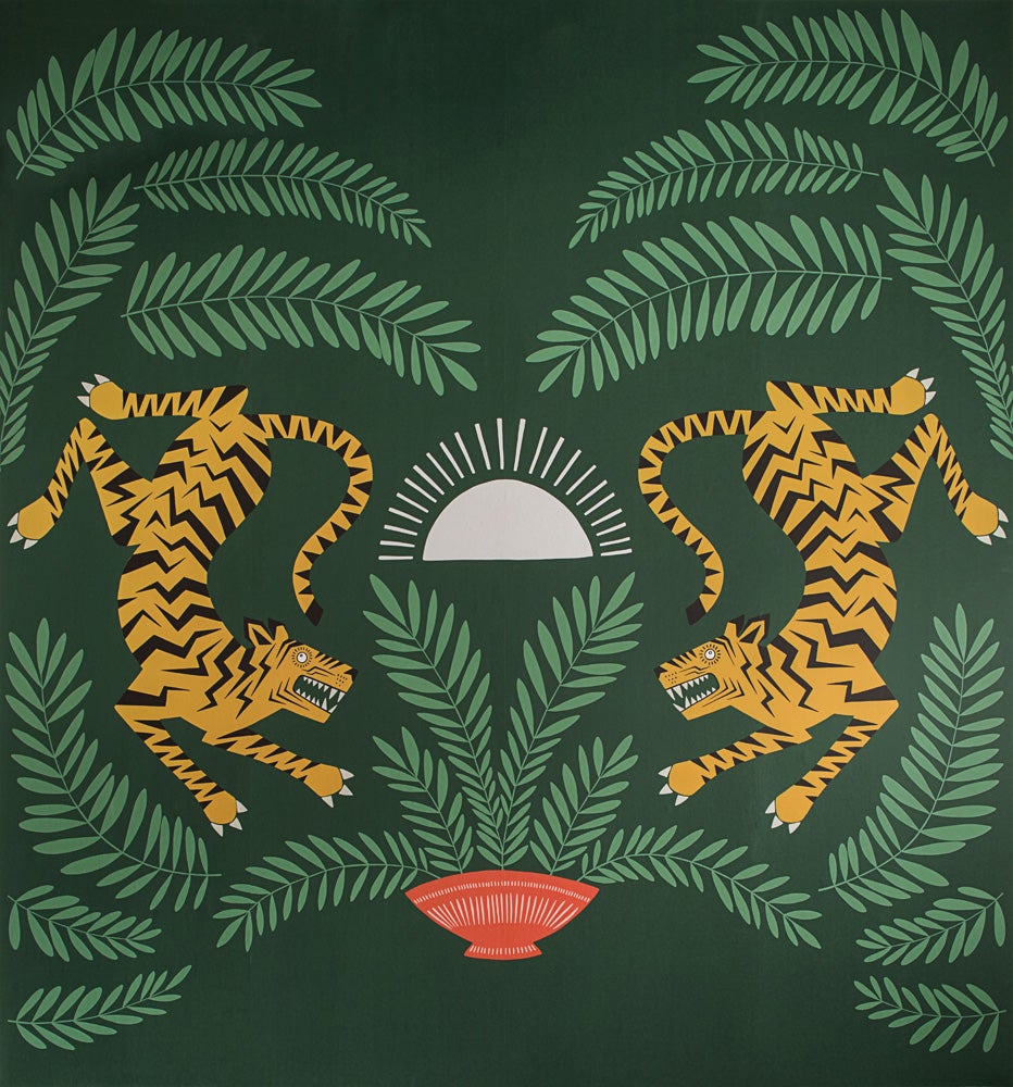 Tigers & Plants MISP1398 tapet